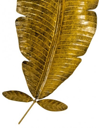 Décoration murale - Feuille de bananier dorée