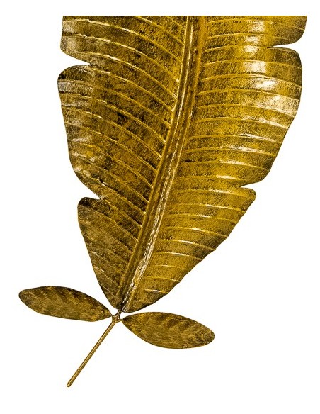 Décoration murale - Feuille de bananier dorée