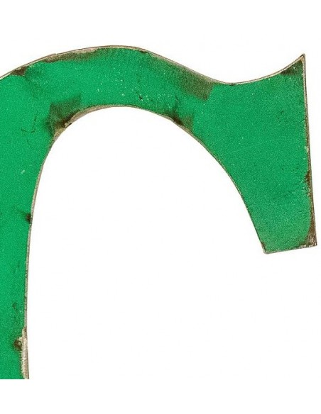 Décoration murale métal - Lettre C verte