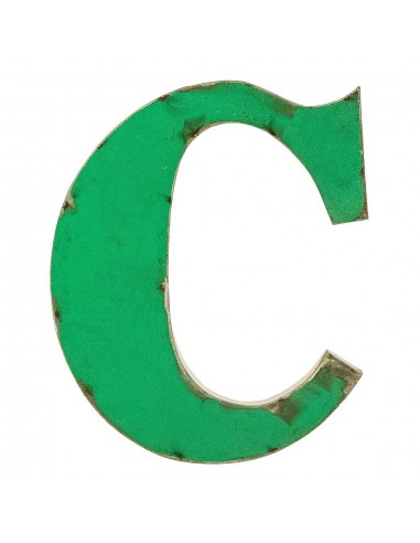 Décoration murale métal - Lettre C verte