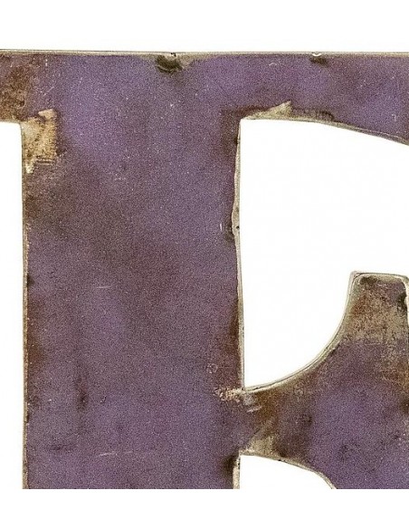 Décoration murale métal - Lettre E violette