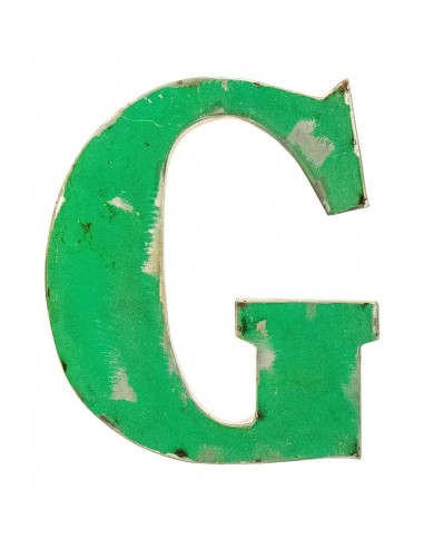 Décoration murale métal - Lettre G verte
