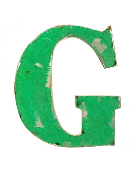 Décoration murale métal - Lettre G verte