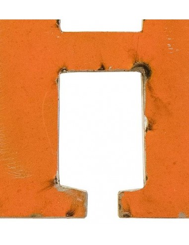 Décoration murale métal - Lettre H orange