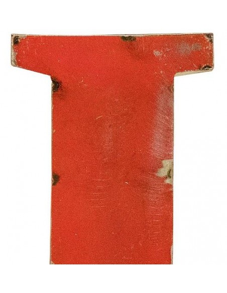 Décoration murale métal - Lettre I rouge