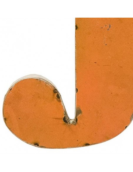Décoration murale métal - Lettre J orange