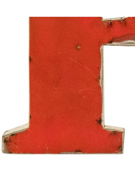 Décoration murale métal - Lettre P rouge