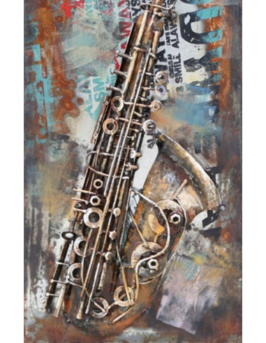 TABLEAU METAL SAXO relief