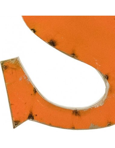 Décoration murale métal - Lettre S orange