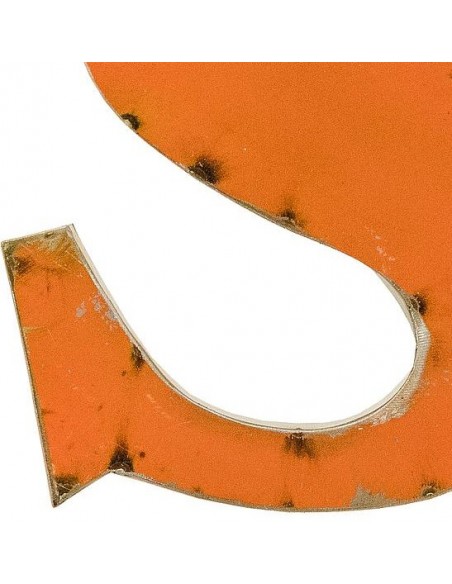Décoration murale métal - Lettre S orange