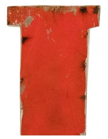 Décoration murale métal - Lettre U rouge