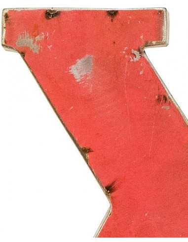 Décoration murale métal - Lettre X rouge