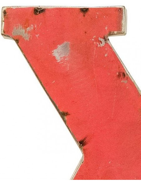Décoration murale métal - Lettre X rouge