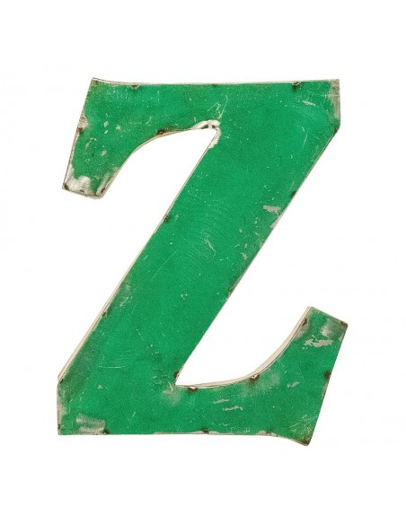 Décoration murale métal - Lettre Z verte