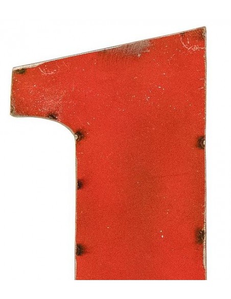 Décoration murale métal - Chiffre 1 rouge