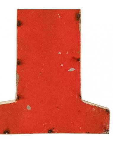 Décoration murale métal - Chiffre 1 rouge