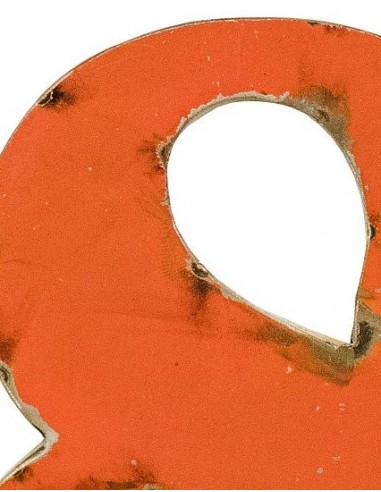 Décoration murale métal - Chiffre 8 orange