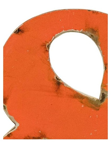 Décoration murale métal - Chiffre 8 orange