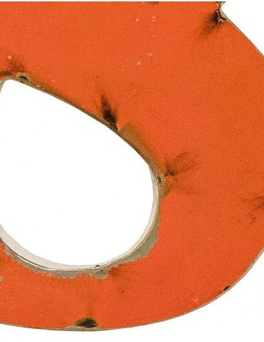 Décoration murale métal - Chiffre 8 orange