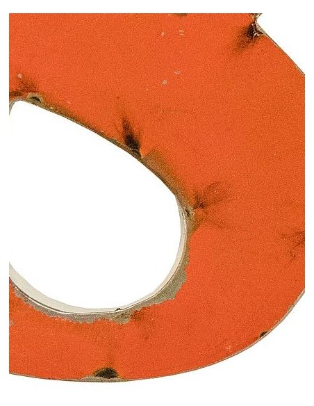 Décoration murale métal - Chiffre 8 orange