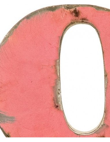 Décoration murale métal - Chiffre 9 rose