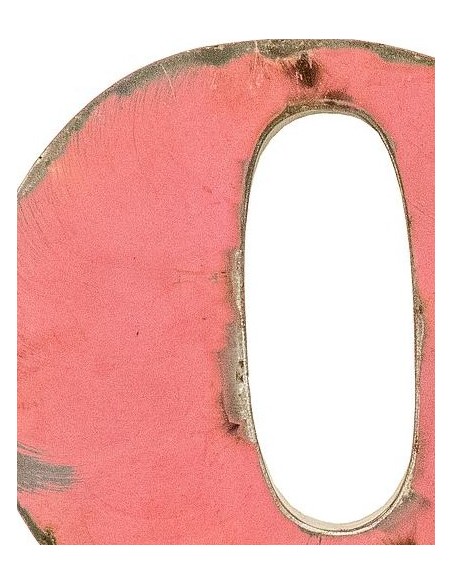 Décoration murale métal - Chiffre 9 rose
