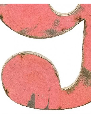 Décoration murale métal - Chiffre 9 rose