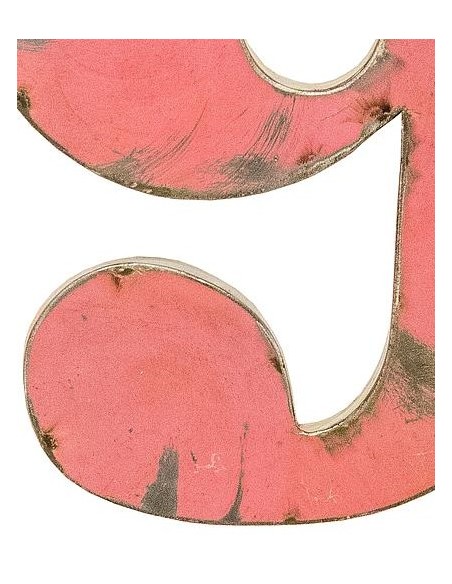 Décoration murale métal - Chiffre 9 rose