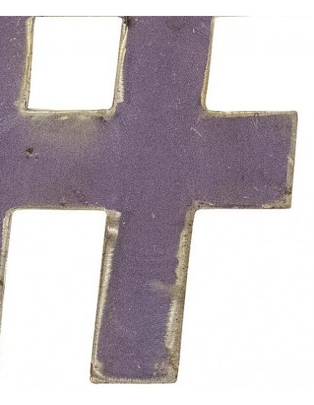 Décoration murale métal - Hashtag violet