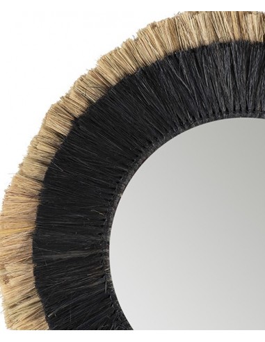 Miroir en herbe de mer - D82 cm