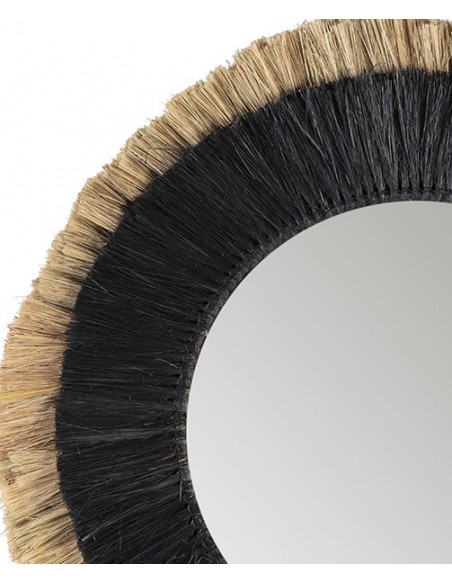 Miroir en herbe de mer - D82 cm