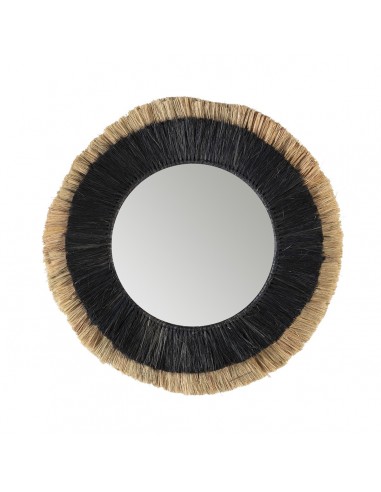 Miroir en herbe de mer - D82 cm