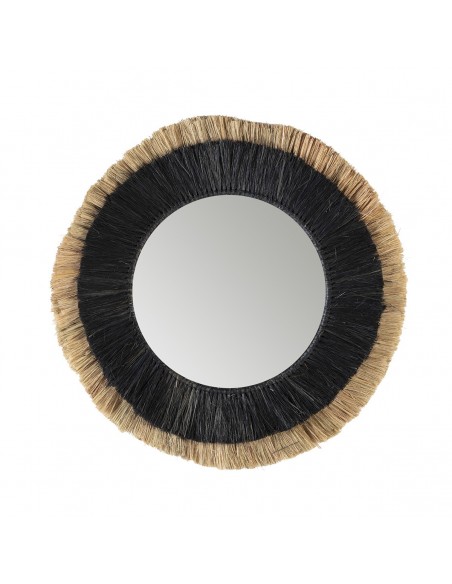 Miroir en herbe de mer - D82 cm