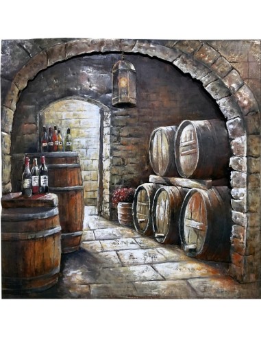 TABLEAU METAL relief - VIGNOBLE