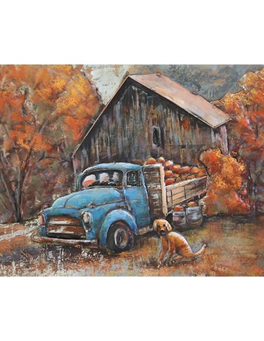 TABLEAU METAL relief - CAMPAGNE