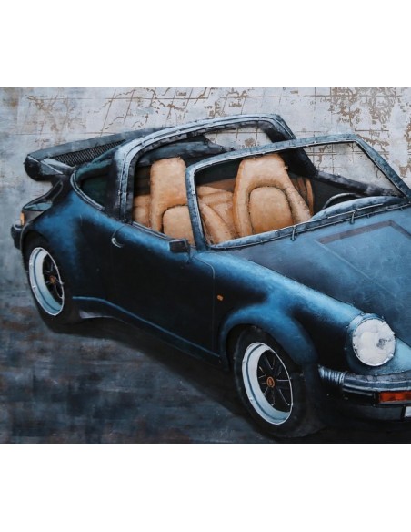 TABLEAU METAL relief - CABRIO PORCHE