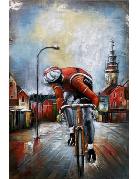 TABLEAU METAL relief - COURSE DE VELO