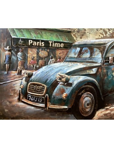 TABLEAU METAL relief - PARIS TIME