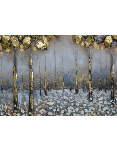 TABLEAU METAL relief - GOLDEN TREES