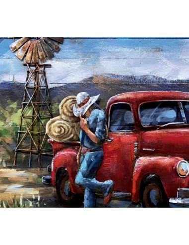TABLEAU METAL relief - US RANCH