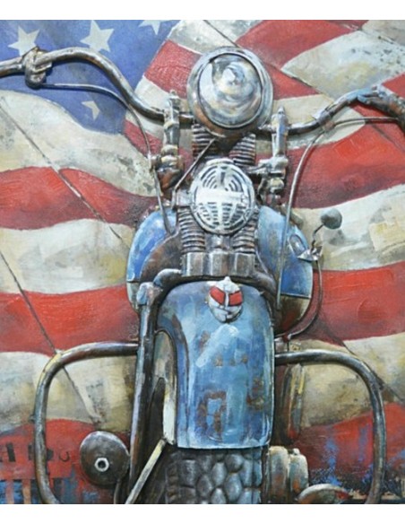 TABLEAU METAL relief - US MOTO