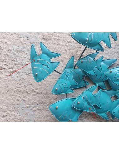 Décoration murale - Poissons turquoise
