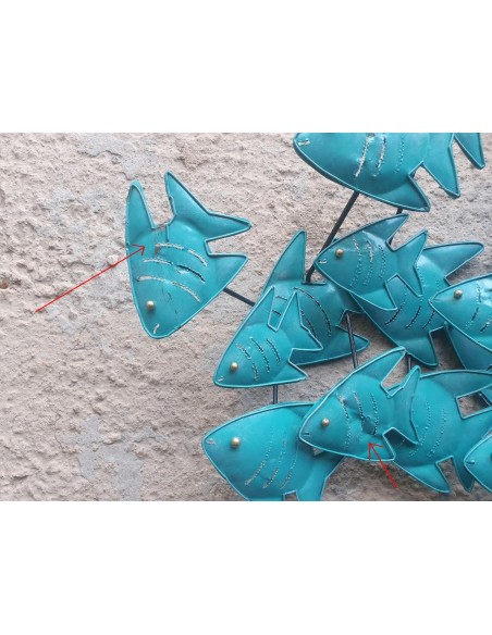 Décoration murale - Poissons turquoise
