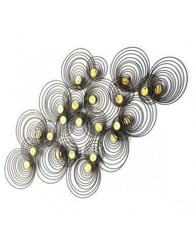 DECORATION MURALE SPIRALE DORE ANTIQUE