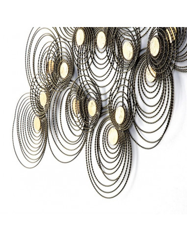 DECORATION MURALE SPIRALE DORE ANTIQUE
